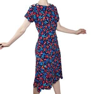 Vintage Liz Claiborne floral midi dress small